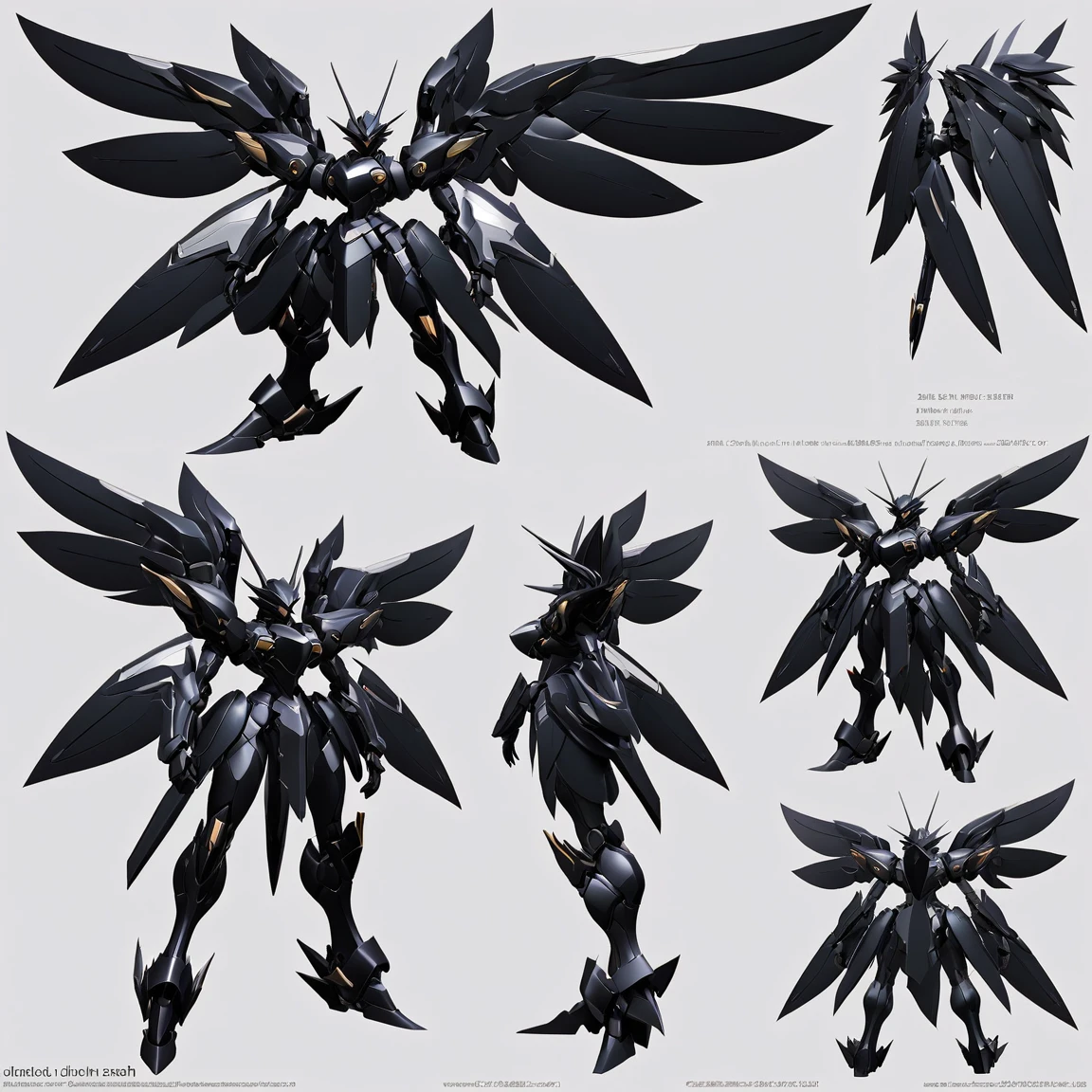 (Same robot unit, front, ~ Side, Ria), (whole body), Character Reference Sheet, Concept Art, detailed character design, generative frontボディー view, generative ~ Sideボディー view, generative Riaボディー view, 3 Angle View, Shiny Black Robot, Matte Black, Jet Black Mica Paint, Pearl Paint.、Mecha aesthetics、Body structure based on mechanical engineering theory、Mamoru NaganoDesign、The edges of the body have a bright Majorla finish..、Detailed digital anime art、Best Anime8K wallpaper, 2.5D anime mecha aesthetics, 8Very detailed digital art by K, Robot Dragon Head、Wallop and Krentz Kuschaert、Very detailedなアニメ、advanced digital animation art, Very detailed, Character Reference Sheet, Concept Art, detailed character design, whole body illustration, whole body character design, black 戻るground, Robotic limbs