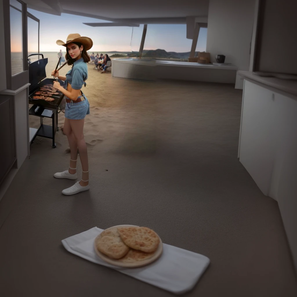 1 girl cooking, free view, 4k