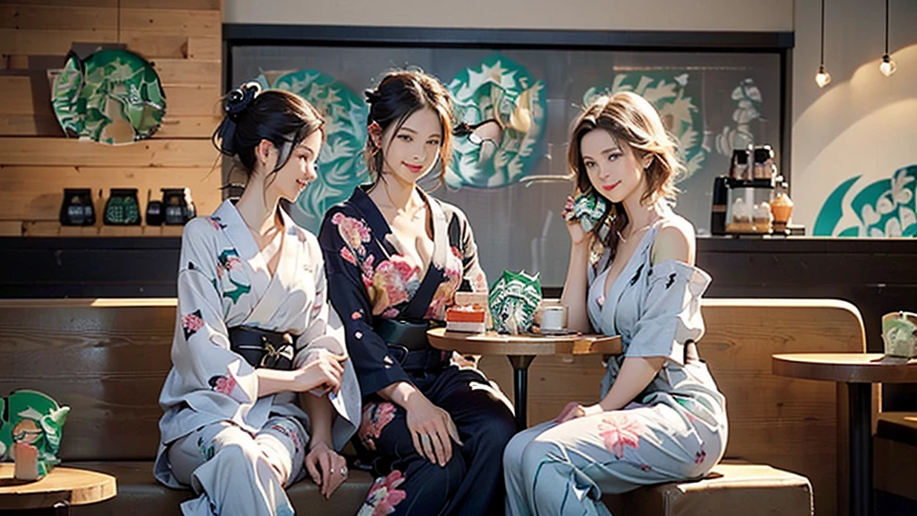 (((((((((Emphasize cleavage)))))))))
(((((((Bra is visible)))))))
(((((((((I can see your shoulders)))))))))
(((((((((Three Women)))))))))
(((((((((((Woman in floral yukata))))))))))
((((((White skin))))))
((((((Heavy makeup))))))
((((((Beautiful Face))))))
(((((((((Full body photo)))))))))
(((((((お洒落でcuteInside the Starbucks store)))))))
8k、RAW Photos、Highest quality、Super detailed、Super Resolution、Ultra HD、8k wallpaper、Amazing details
(((((((((((Inside the Starbucks store)))))))))))、
((((((Sit down and eat cake、Drink Starbucks coffee、smile))))))、((Heart Necklace))
Modern and sleek design:Interior design using natural materials、Many of the designs are warm and made using wood and metal.。 Large windows:自然光をたっぷり取り入れるためのLarge windowsがあり、Providing a bright and open space。 Green Interior:Potted plants are effectively placed、It creates a relaxing atmosphere。 artwork:Works by local artists、Starbucks-related art on display。 Cozy seating:Cushioned chairs and sofas、Bar sheet etc.、A variety of seating options available。 Open kitchen area:Being able to see how drinks and food are made、We provide peace of mind and transparency。 Unique lighting:Antique lamps and chandelierodern lighting fixtures are used。 Comfortable background music:Relaxing music is playing、A comfortable space is provided。 Wide々Table space:一人でもグループでも使いやすいWide々There is a table with。 Community Table:There is a large table where you can socialize with other customers.。 Seasonal decorations:The decorations are themed according to the season.。 Design with a local feel:The design incorporates the local culture and characteristics.。 Fragrance production:コーヒーの香りが店内にWideがり、A space that satisfies the five senses has been created.。 Conversation with a barista:フレンドリーなConversation with a baristaが楽しめるカウンターエリアがあります。
8k、RAW Photos、Highest quality、masterpiece:1.2、Super detailed、Super Resolution、Ultra HD、8k wallpaper、Amazing details、Photorealistic:1.4、Having fun by the water、Full Body Shot、Full body photo、High-resolution RAW color photos、Professional photos、A scene full of emotion、Very detailed and beautiful、Ultra HD、8k wallpaper、Amazing details、Huge file sizes、Highly detailed beautiful girls、Highly detailed face Highly detailed eyes、Extremely realistic skin、 Highly detailed fingers, Highly detailed nose, Highly detailed mouth, Perfect Anatomy, Highly detailed background, Highly detailed clothing, Teen, cute女の子, Famous Japanese Idols, cute, Realistic body, Slender, White skin, Glowing Skin, Slim body, Realistic Face, Delicate eyes, double eyelid,