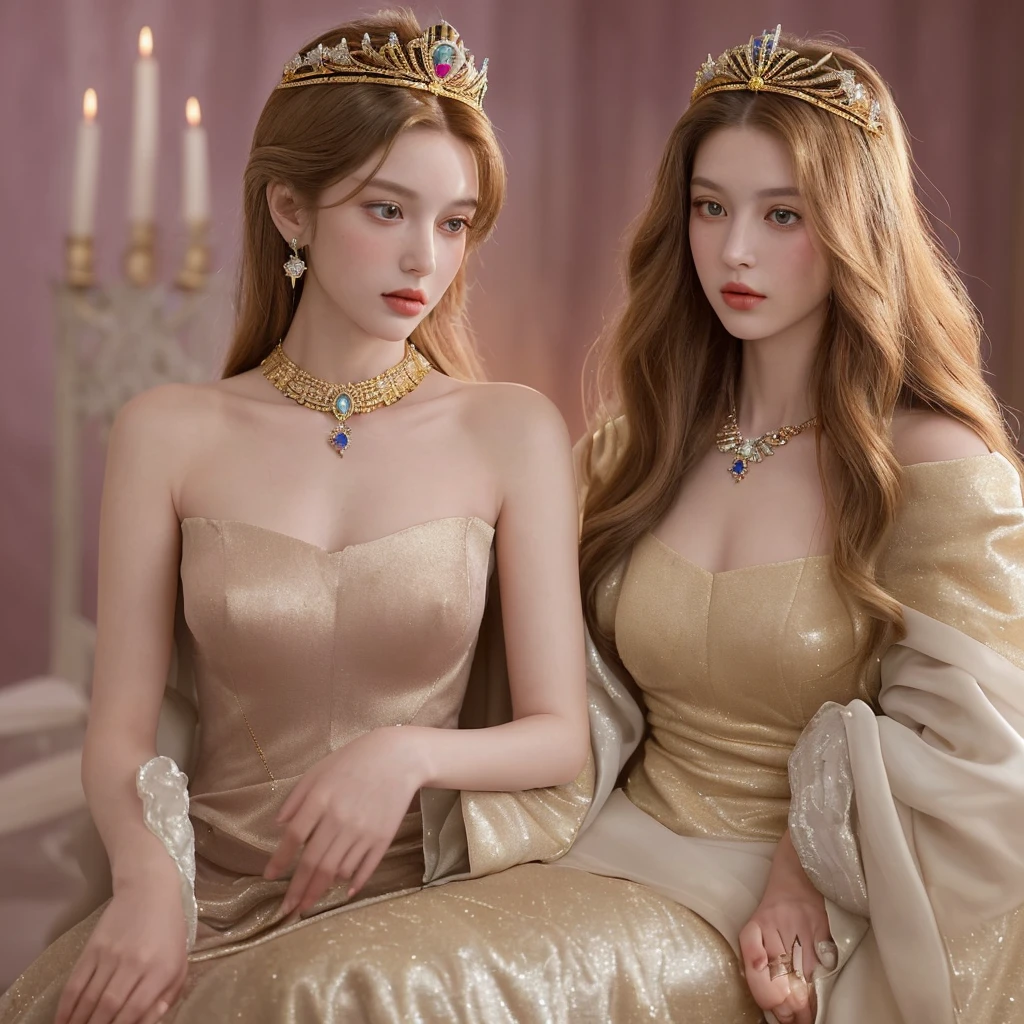 Name: Princess Elizabeth of Sonora
Appearance:
• Hair: Long, wavy, golden brown hair reaching almost to the waist. Her hair is often decorated with gold pins and tiaras with precious stones.
• Eyes: Large, almond-shaped, sapphire-colored, sparkling with wisdom and kindness.
• Skin: Light, with a slight blush that indicates her noble origin.
• Body: Slender and graceful, with graceful features that radiate nobility and majesty.
Clothes:
• She wears elaborate dresses made of silk and velvet, embroidered with gold and silver thread. Her favorite colors are royal blue and magenta.
• Her dresses are often decorated with family crests and symbols of empire, emphasizing her high status.
• An important element of her wardrobe is a cape made of white fur, symbolizing the purity and majesty of the Sonoran Empire.
Accessories:
• On her head she wears a diadem of diamonds and sapphires, which she inherited from her mother.
• Around her neck hangs a ruby necklace, a family heirloom and symbol of her lineage.
She also wears an Imperial signet ring on her right
hand, indicating its status
heir to the throne.
Features:
• Her demeanor is marked by great dignity and confidence. She knows how to control herself and always keeps calm even in the most difficult situations.
Elizabeth is known for her wisdom and justice, often participates in making important state decisions together with her father.
She also has a strong sense of duty to her empire and is willing to sacrifice personal interests for the welfare of her subjects.
Such a daughter of the emperor will become a pride
for the entire Sonoran Empire,
a symbol of her greatness and power.