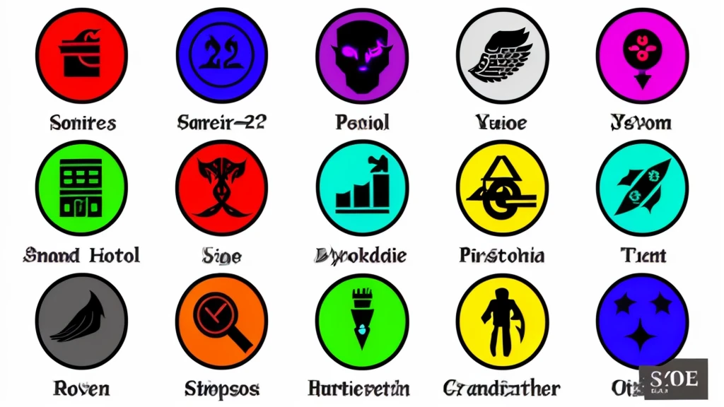 a close up of a bunch of different colored buttons, Headshot symbols, Murder icons, ritual signs, presidential character icon, icons, symbols of live, perfect factions, symbols, sigils, random characters, inspired by John La Gatta, labels, egyptian demonic symbols, United States icons, presidential character, scenario assets, full size persona, character profile art