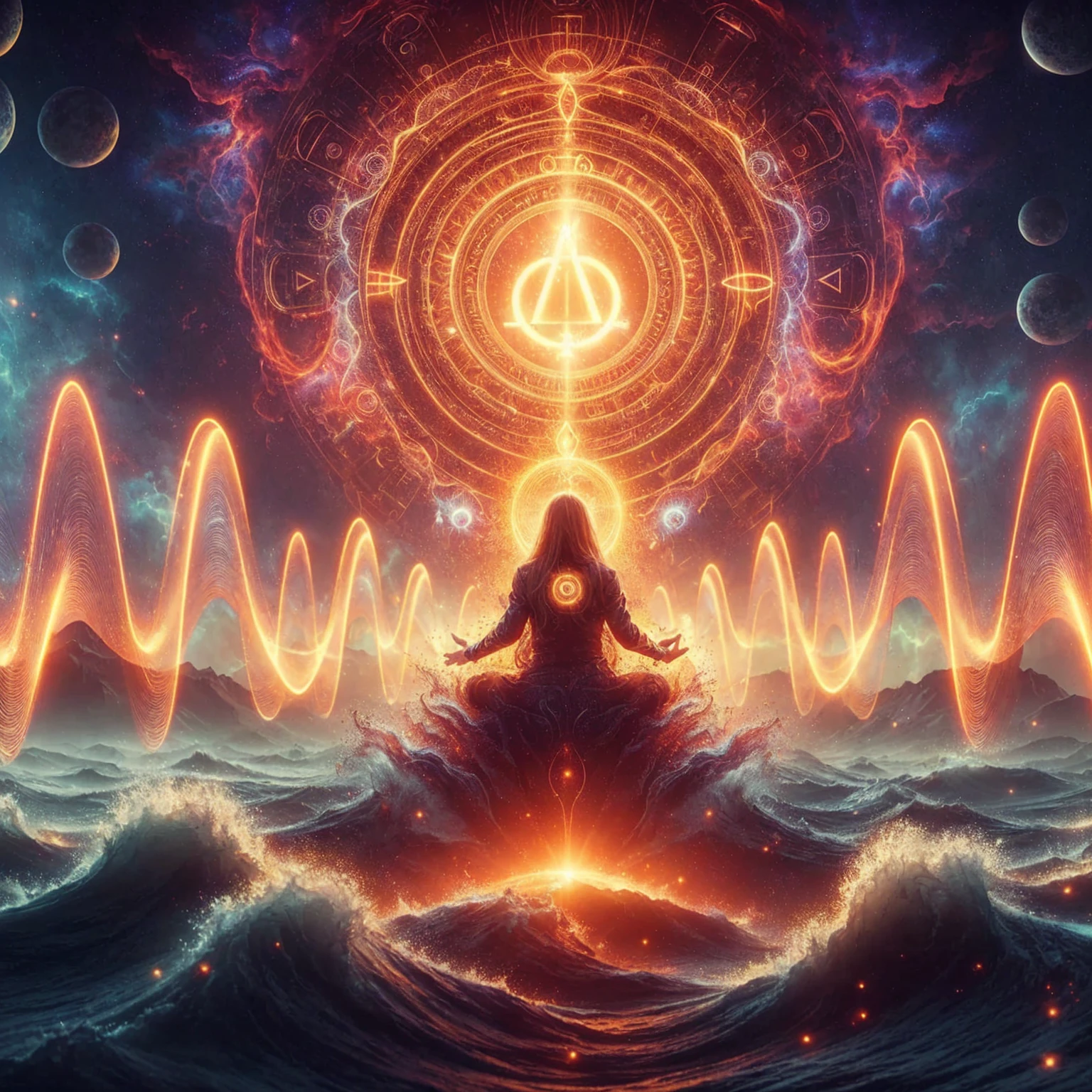 a very real image. alpha and omega frequency. Photorealism, full view, very detailed image, very realistic, hyperrealism, cinematography, Ultra HD, 8k, Unreal Engine 5, sharp focus, intricate and mysterious masterpiece. (Long exposure photography Highly detailed, high-detailed close-up portrait art illustration - Final quality medium shot, backlit, rich and eye-catching. Enigmatic and mysterious manipulations (rule of thirds composition), ((detailed environment with lines strong), Better quality, on camera, white light, warm and clean aesthetics, dazzling screen composed of millions of bright ultraviolet lights, HDR.