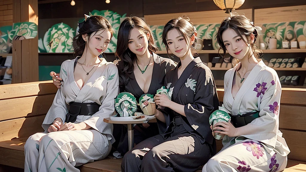(((((((((Emphasize cleavage)))))))))
(((((((Bra is visible)))))))
(((((((((I can see your shoulders)))))))))
(((((((((Three Women)))))))))
(((((((((((Woman in floral yukata))))))))))
((((((White skin))))))
((((((Heavy makeup))))))
((((((Beautiful Face))))))
(((((((((Full body photo)))))))))
(((((((お洒落でcuteInside the Starbucks store)))))))
8k、RAW Photos、Highest quality、Super detailed、Super Resolution、Ultra HD、8k wallpaper、Amazing details
(((((((((((Inside the Starbucks store)))))))))))、
((((((Sit down and eat cake、Drink Starbucks coffee、smile))))))、((Heart Necklace))
Modern and sleek design:Interior design using natural materials、Many of the designs are warm and made using wood and metal.。 Large windows:自然光をたっぷり取り入れるためのLarge windowsがあり、Providing a bright and open space。 Green Interior:Potted plants are effectively placed、It creates a relaxing atmosphere。 artwork:Works by local artists、Starbucks-related art on display。 Cozy seating:Cushioned chairs and sofas、Bar sheet etc.、A variety of seating options available。 Open kitchen area:Being able to see how drinks and food are made、We provide peace of mind and transparency。 Unique lighting:Antique lamps and chandelierodern lighting fixtures are used。 Comfortable background music:Relaxing music is playing、A comfortable space is provided。 Wide々Table space:一人でもグループでも使いやすいWide々There is a table with。 Community Table:There is a large table where you can socialize with other customers.。 Seasonal decorations:The decorations are themed according to the season.。 Design with a local feel:The design incorporates the local culture and characteristics.。 Fragrance production:コーヒーの香りが店内にWideがり、A space that satisfies the five senses has been created.。 Conversation with a barista:フレンドリーなConversation with a baristaが楽しめるカウンターエリアがあります。
8k、RAW Photos、Highest quality、masterpiece:1.2、Super detailed、Super Resolution、Ultra HD、8k wallpaper、Amazing details、Photorealistic:1.4、Having fun by the water、Full Body Shot、Full body photo、High-resolution RAW color photos、Professional photos、A scene full of emotion、Very detailed and beautiful、Ultra HD、8k wallpaper、Amazing details、Huge file sizes、Highly detailed beautiful girls、Highly detailed face Highly detailed eyes、Extremely realistic skin、 Highly detailed fingers, Highly detailed nose, Highly detailed mouth, Perfect Anatomy, Highly detailed background, Highly detailed clothing, Teen, cute女の子, Famous Japanese Idols, cute, Realistic body, Slender, White skin, Glowing Skin, Slim body, Realistic Face, Delicate eyes, double eyelid,