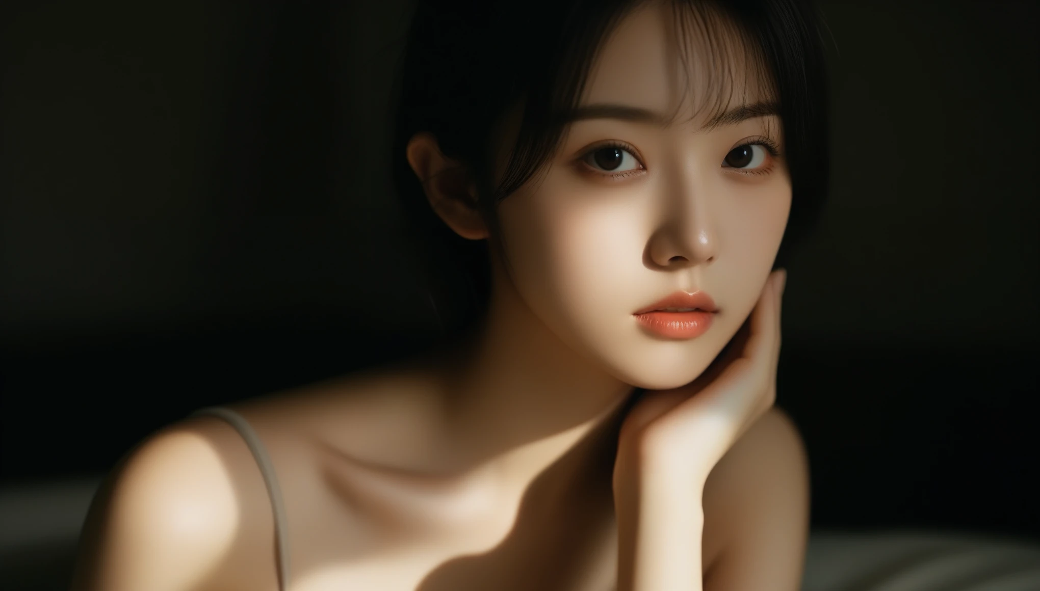 8k, Ultra-high resolution, Highest quality, masterpiece, 三分割法によるphotograph,Surreal, photograph, 1 Girl, (:1.3), pretty girl, Cute Face, Beautiful eyes in every detail, 細かくdetailedに,masterpiece,One Girl:1.2, Japan Female Announcer,cowboy shot,from below,Fearful expression,Black Hair,Messy hair,middle ages, witch,I don't wear a hat,Realistic Skin, Perfect and beautiful face ,完璧でCute Face, Skin with attention to detail, Perfect limbs、Narrow waist、Thin legs),Looking at the audience、beauty,Long neck、(((Ideal body type))),A cup small breasts :2,Portraiture:2,Perfect Anatomy,鮮明なdetailed,detailed,Surreal,Light and shadow,darkness