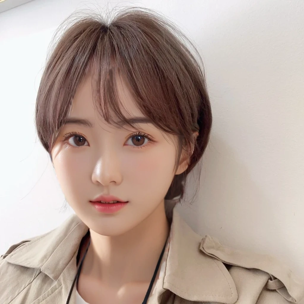 Best Quality, 8k, Masterpiece, (Portrait: 1.3), (photo realistic:1.4), (hyper realistic:1.4), Sharp Focus, looking at viewer, (smoother lighting:1.1), (increase cinematic lighting quality:0.9), realistic lighting, backlighting, light on face, ray trace, (brightening light:1.2), (Increase quality:1.4), sharp detail, (best quality real texture skin:1.4), finely detailed eyes, black_eyes, finely detailed face, 22year old Korean woman