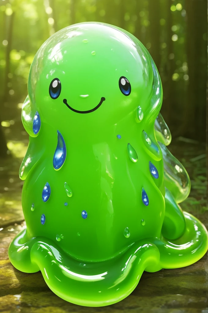 コーヒー色とミルク色の二人のSlime娘、liquid、Loose、Slime、female、monster Girl、