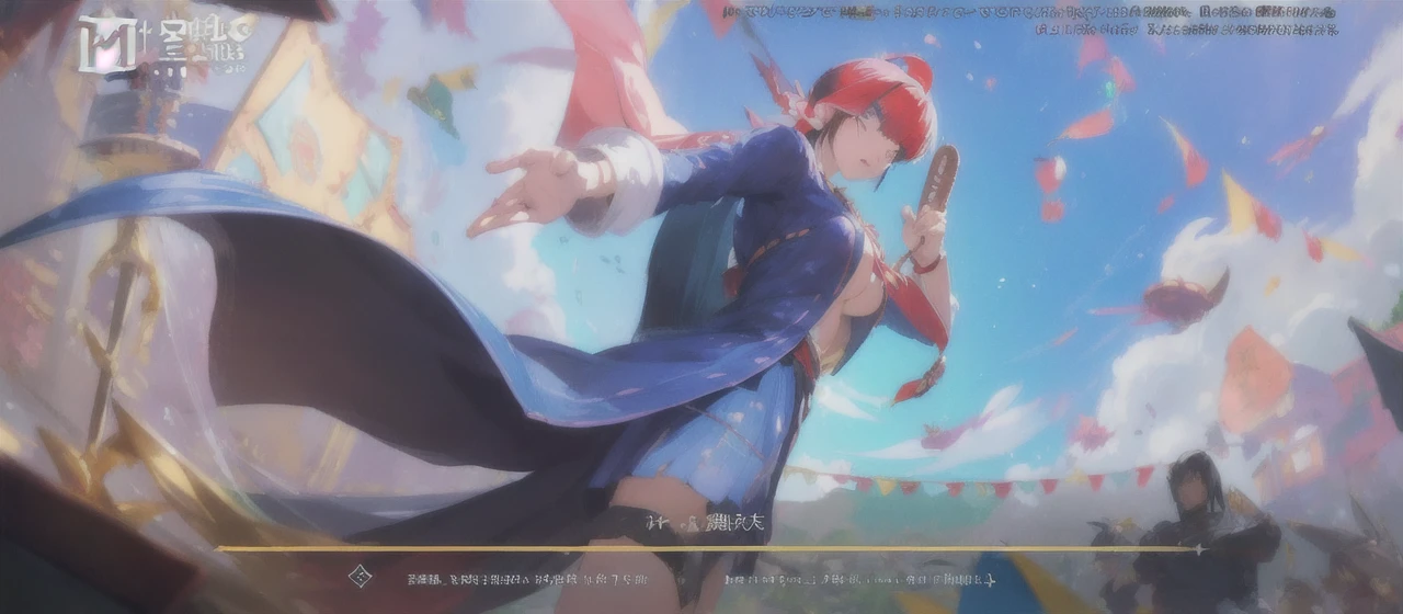 (fantasy illustration:1.5), (solo:1.2), (anime,8k,masterpiece, top quality, best quality,beautiful and aesthetic:1.2,professional illustrasion:1.1,ultra detail:1.3,perfect lighting), extremely detailed, highest detailed, incredibly absurdres, highres, ultra detailed, intricate:1.6, (girl), highly detailed beautiful face and eyes, beautiful hair, bob hair, blunt bangs, (black hair:1.4), (Red ribbon on the back of the hair:1.2), ( Samurai Shodown's nakoruru costume:1.2), kirakira skin, (abstract:1.2), pretty, subesube, (small stature,medium breast), sense of speed, The Dagger Master,