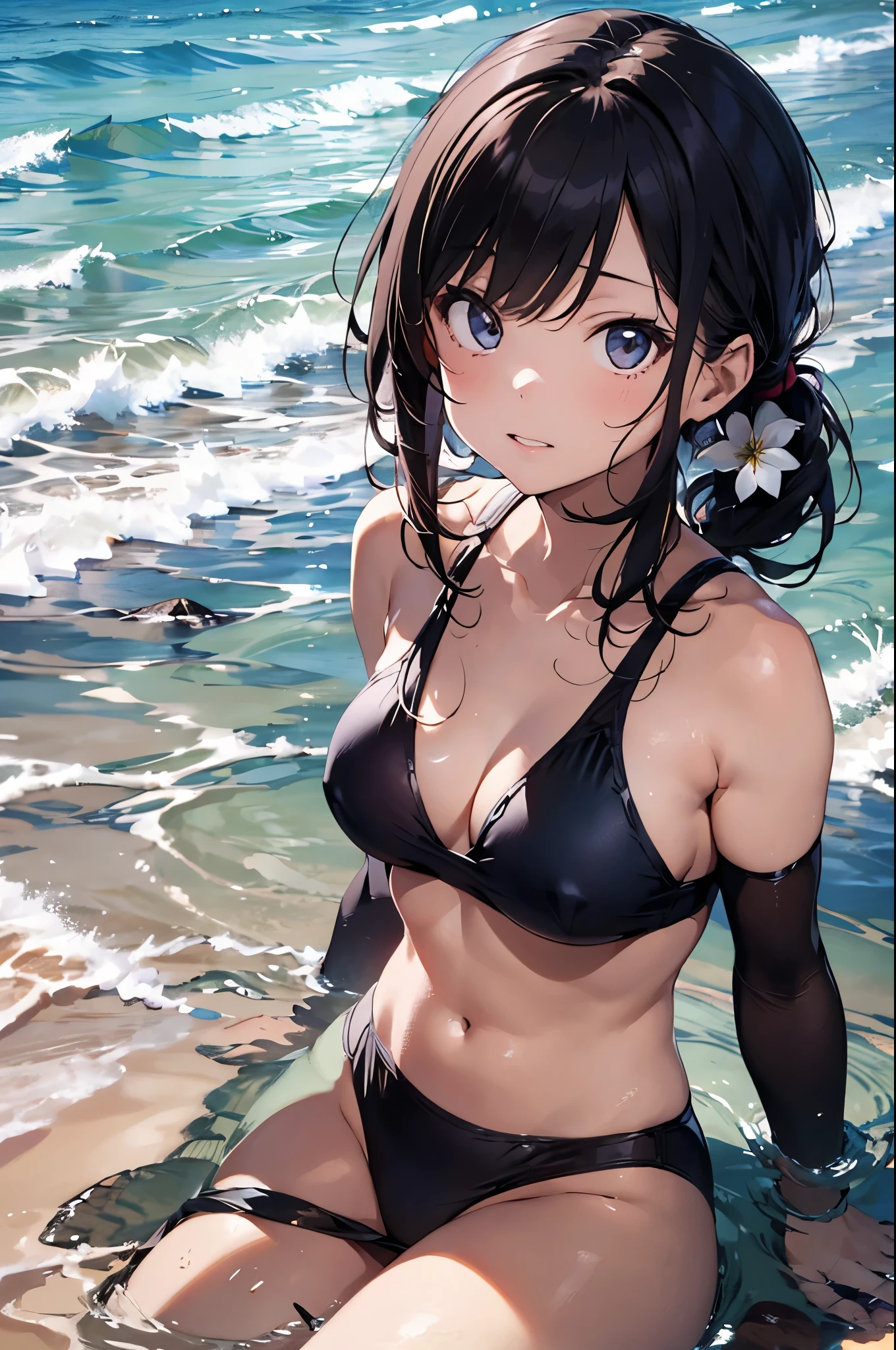 High resolution,topless、
One beautiful young woman,Silver Hair、ponytail、
(Soft Saturation:1.3), (Fair skin:1.2),
(ultra-Detailed Background, Detailed Background), Bokeh,
break'Portrait of a smiling girl.,
When viewed from the front, The composition is symmetrical,
Looking straight at you with serious eyes,
break Swimwear, topless、, Center of chest,
Outdoor, Sea surface, null, sunlight,Summer beach, Sandy Beach,
Strong light, Front lighting,
(:1.3), (Cowboy Shot:1.2),
Front brake angle,
View your viewers,
Dynamic pose,
sitting on the beach
Seaweed、Seaweed、Seaweed、Seaweed、Seaweed、Seaweed、Seaweed、