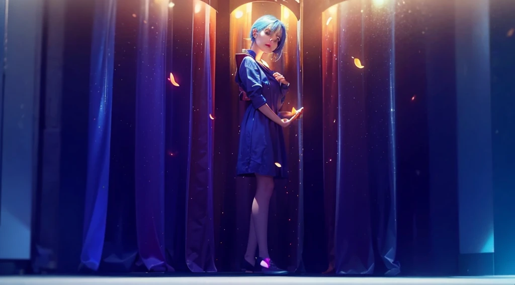 This image vibrantly captures a playful scene featuring Riley Andersen from "Inside Out," surrounded by characters styled as animated emotions from the movie. The blue-haired girl on the left symbolizes creativity and intelligence with her glasses and a radiant smile. Beside her, the girl with orange hair and a spirited expression represents enthusiasm and energy. At the center, toddler Riley, with her big blue eyes and starry pajamas, embodies innocence and is the focal point of the emotional journey depicted in "Inside Out." To her right, the girl with blue hair in a green dress could represent a quirky, imaginative aspect, while the young man in a white shirt and red gloves adds a touch of strength and leadership. They are all gathered around a crib, exuding warmth and a sense of camaraderie, perhaps symbolizing a supportive family or a collective of guiding emotions, each playing a role in nurturing Riley's growth and experiences. The "Inside Out" pillow and Riley's outfit further tie into the theme of exploring internal emotions and their impact on the outer world. vibrant contrast to his attire and accessories.аffects render, (glossy plastic texture with multiple big light probe refractions), perfect cgi, smooth silhouette, high intensity refraction, (super glossy plastic material), most beautiful vfx, , realistic, 4k, high resolution, rim light, smooth 3d model, multiple light sources, rim light, sharp post effects render,, realistic, 4k, high resolution, rim light detailed digital art, reflective, best quality, 4k, masterpiece:1.2, ultra-detailed, realistic, vivid colors, The image of the highest quality, ensuring every detail showcased perfectly. It in 4k resolution, allowing viewers to immerse themselves in the richness of the colors and intricate details. The realistic rendering. under the spotlight, reflecting, high-resolution image, realistic rendering