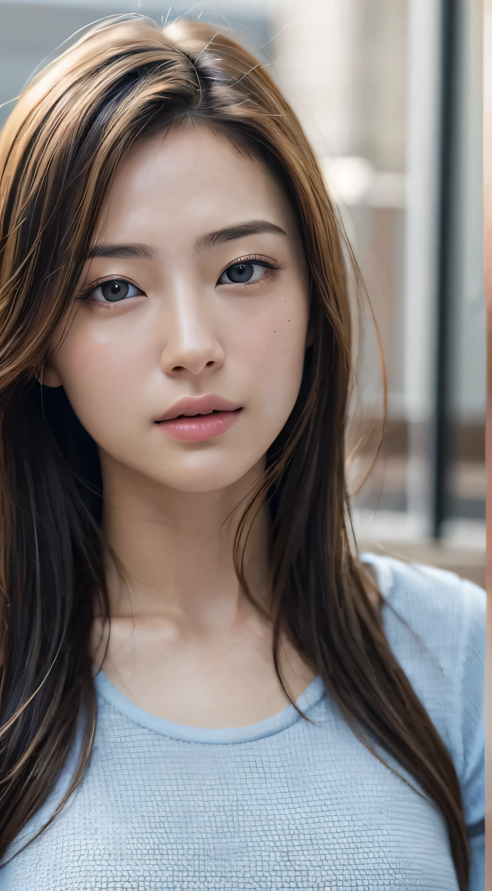 dress、(Photorealistic:1.4)、(hyper Realistic:1.4)、(Realistic:1.3)、(Smooth lighting:1.05)、(Cinema lightingImprovement of quality:0.9)、32K、One Girl、28-year-old woman、Realistic lighting、Backlight、Facial Light、Ray-tracing、(Bright light:1.2)、(Improvement of quality:1.4)、(Highest quality real texture skins:1.4)、Finely grained、Detailed painted face、Quality Eyes、(tired, Sleepy and satisfied:0.0)、 Face close-up、T-shirts、(Enhance the mood of your body line:1.1)、(Enhances the beauty of skin texture:1.1)、Realistic skin texture, Ayaka Miyoshi