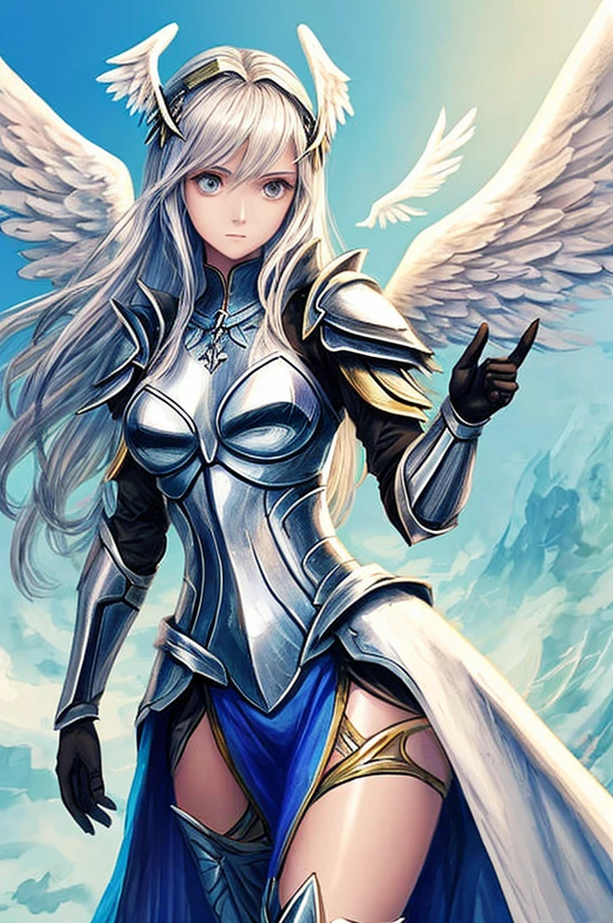 A woman with wings poses for a photo, Beautiful Angel女孩, Epic Angel Wings, angel in plastic armor, Majestic Angel, As a mysterious Valkyrie, Beautiful Angel, angel knight girl, Beautiful female angel, With angel wings on the back, of an Beautiful Angel girl, Angel Knight Gothic Girl, Beautiful Angel, Gorgeous role-playing