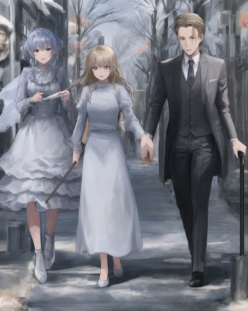 magician、suit、Walking stick、magicianハット、One Girl、Highest quality