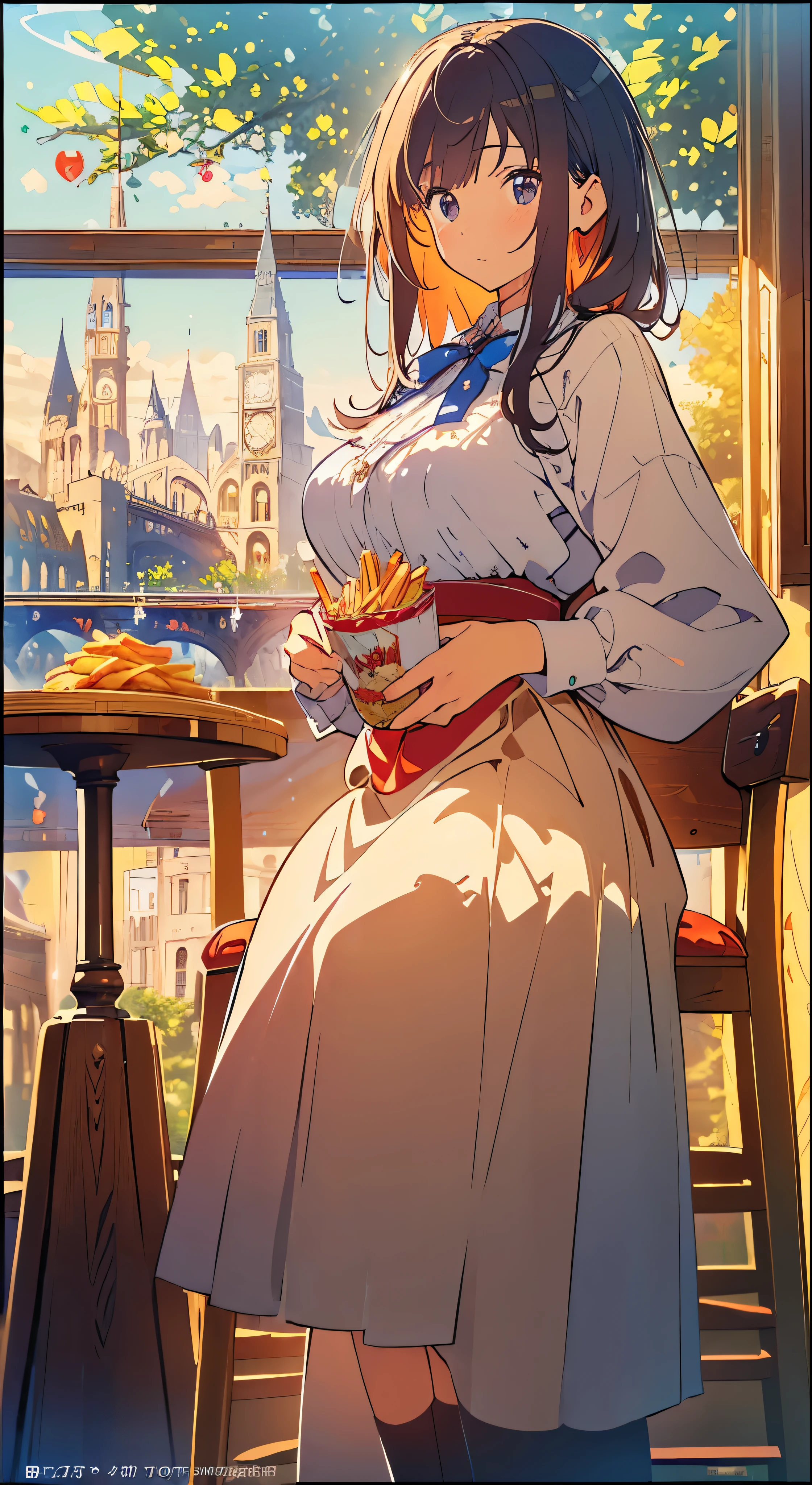 [(transparent background: 1.5)::5],(((masterpiece))),(((best quality))),(((extremely detailed))),illustration, mysterious,vivid color, shiny , (impressionism: 1.4), Pret A Manger, French Fries, Family Barrel, Fish and Chips, (snack bar), (food stand), london, harry potter, Harry Potter, wizarding world, eatery, cuisine, food service, typography, type design, magical style, mystical font, 