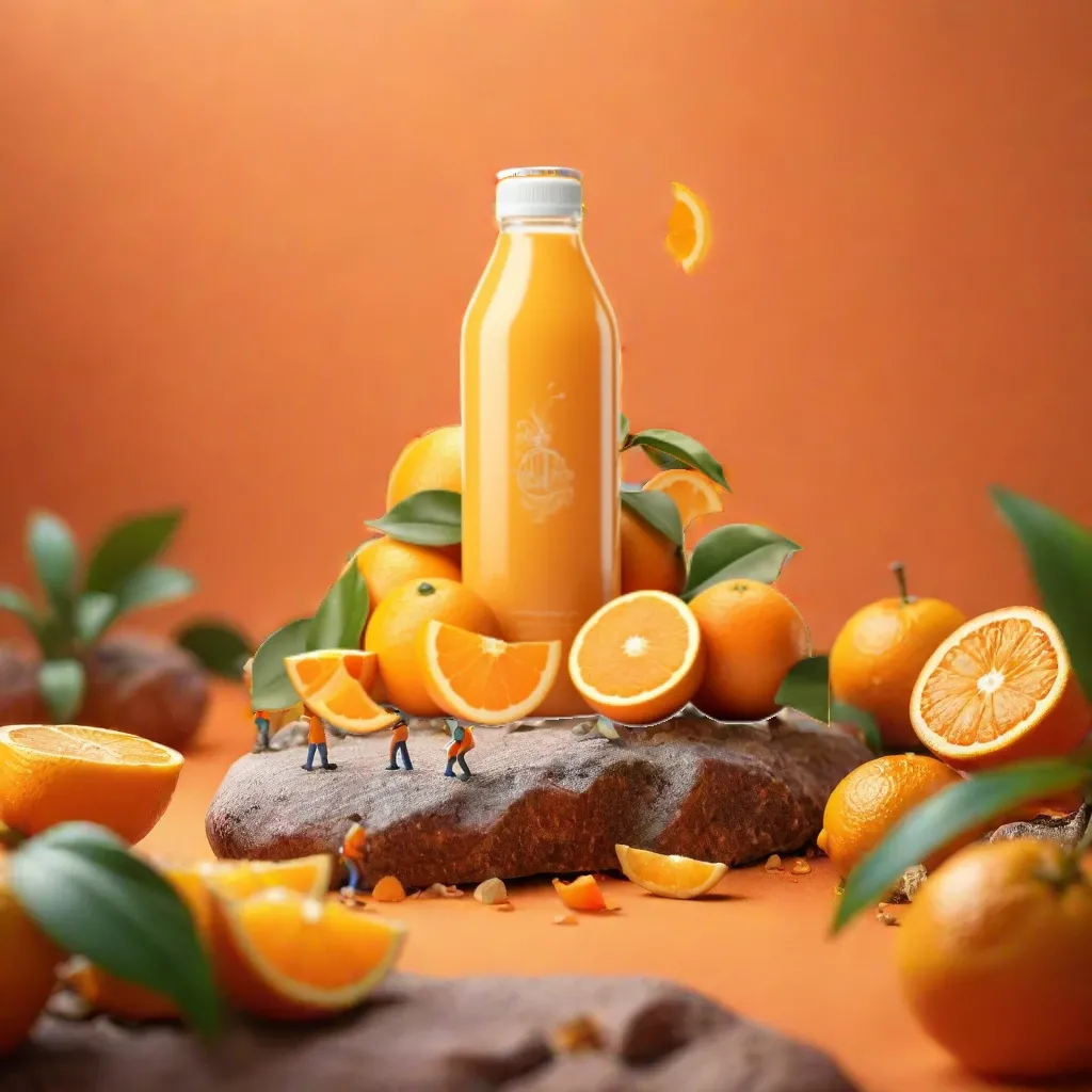 Orange soda advertising graphics