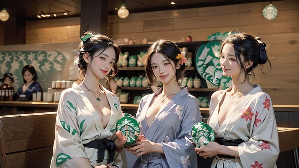 (((((((((Emphasize cleavage)))))))))
(((((((Bra is visible)))))))
(((((((((I can see your shoulders)))))))))
(((((((((Three Women)))))))))
(((((((((((Woman in floral yukata))))))))))
((((((White skin))))))
((((((Heavy makeup))))))
((((((Beautiful Face))))))
(((((((((Full body photo)))))))))
(((((((お洒落でcuteInside the Starbucks store)))))))
8k、RAW Photos、Highest quality、Super detailed、Super Resolution、Ultra HD、8k wallpaper、Amazing details
(((((((((((Inside the Starbucks store)))))))))))、
((((((Sit down and eat cake、Drink Starbucks coffee、smile))))))、((Heart Necklace))
Modern and sleek design:Interior design using natural materials、Many of the designs are warm and made using wood and metal.。 Large windows:自然光をたっぷり取り入れるためのLarge windowsがあり、Providing a bright and open space。 Green Interior:Potted plants are effectively placed、It creates a relaxing atmosphere。 artwork:Works by local artists、Starbucks-related art on display。 Cozy seating:Cushioned chairs and sofas、Bar sheet etc.、A variety of seating options available。 Open kitchen area:Being able to see how drinks and food are made、We provide peace of mind and transparency。 Unique lighting:Antique lamps and chandelierodern lighting fixtures are used。 Comfortable background music:Relaxing music is playing、A comfortable space is provided。 Wide々Table space:一人でもグループでも使いやすいWide々There is a table with。 Community Table:There is a large table where you can socialize with other customers.。 Seasonal decorations:The decorations are themed according to the season.。 Design with a local feel:The design incorporates the local culture and characteristics.。 Fragrance production:コーヒーの香りが店内にWideがり、A space that satisfies the five senses has been created.。 Conversation with a barista:フレンドリーなConversation with a baristaが楽しめるカウンターエリアがあります。
8k、RAW Photos、Highest quality、masterpiece:1.2、Super detailed、Super Resolution、Ultra HD、8k wallpaper、Amazing details、Photorealistic:1.4、Having fun by the water、Full Body Shot、Full body photo、High-resolution RAW color photos、Professional photos、A scene full of emotion、Very detailed and beautiful、Ultra HD、8k wallpaper、Amazing details、Huge file sizes、Highly detailed beautiful girls、Highly detailed face Highly detailed eyes、Extremely realistic skin、 Highly detailed fingers, Highly detailed nose, Highly detailed mouth, Perfect Anatomy, Highly detailed background, Highly detailed clothing, , cute女の子, Famous Japanese Idols, cute, Realistic body, Slender, White skin, Glowing Skin, Slim body, Realistic Face, Delicate eyes, double eyelid,