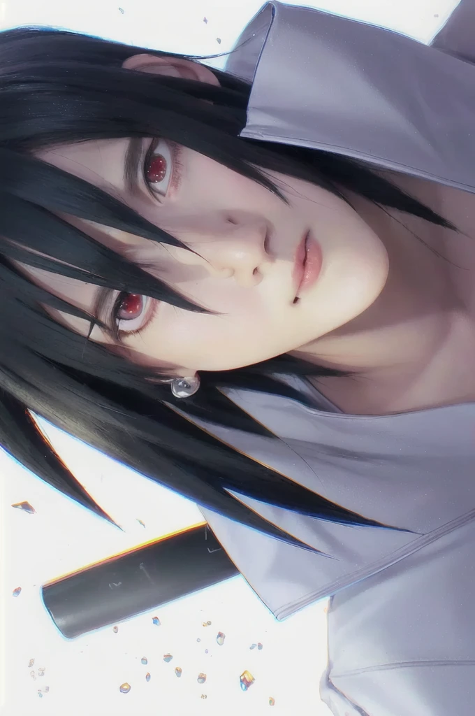 boy with black hair and red eyes looking up, sasuke uchiha, detailed digital realistic, detailed anime face, stunning anime face portrait, detailed anime art, clean detailed realistic, anime style 4 k, highly detailed angry anime face, badass anime 8 k, clean detailed realistic, high quality realistic artstyle,
