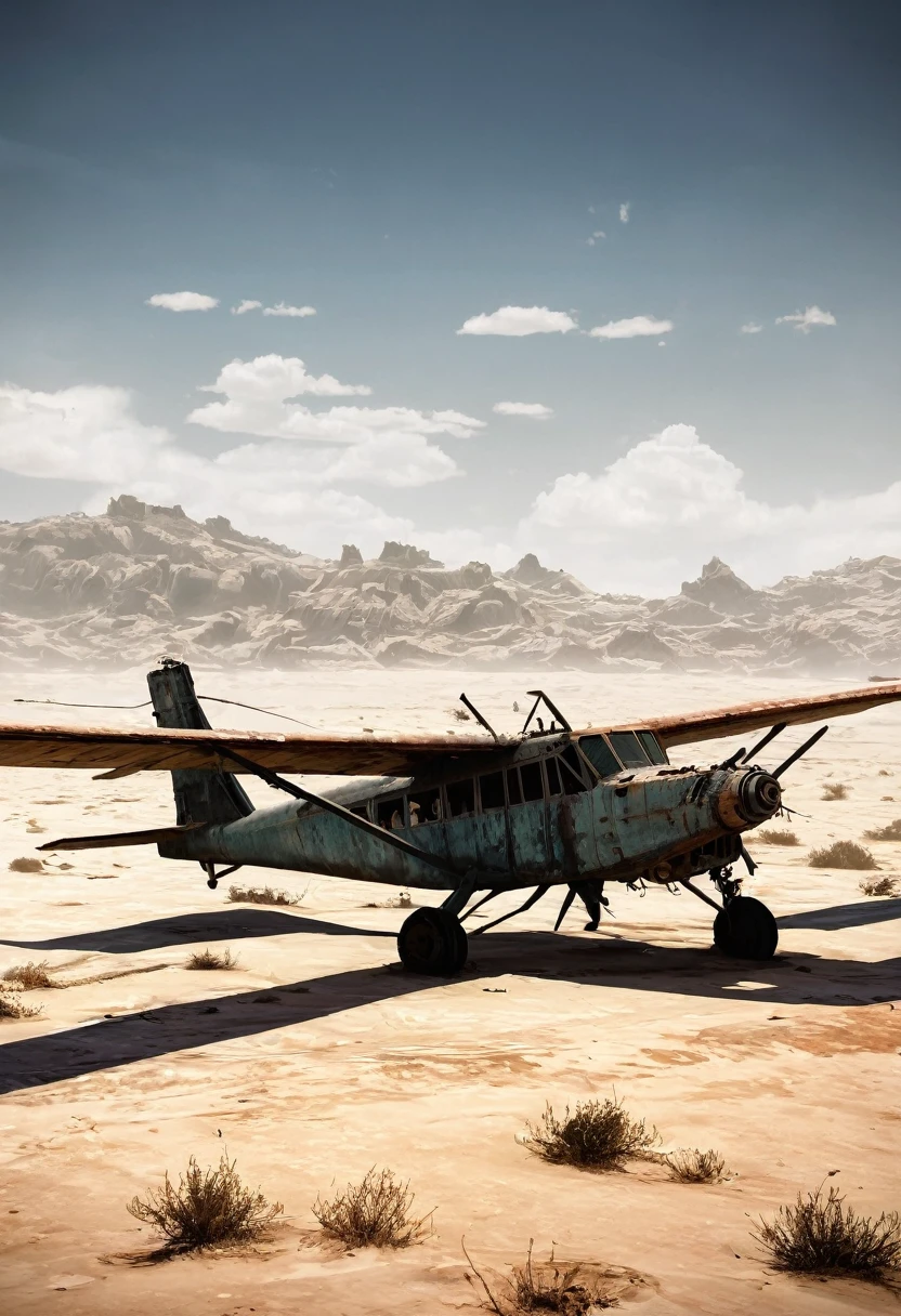 plane desert post apocalyptic