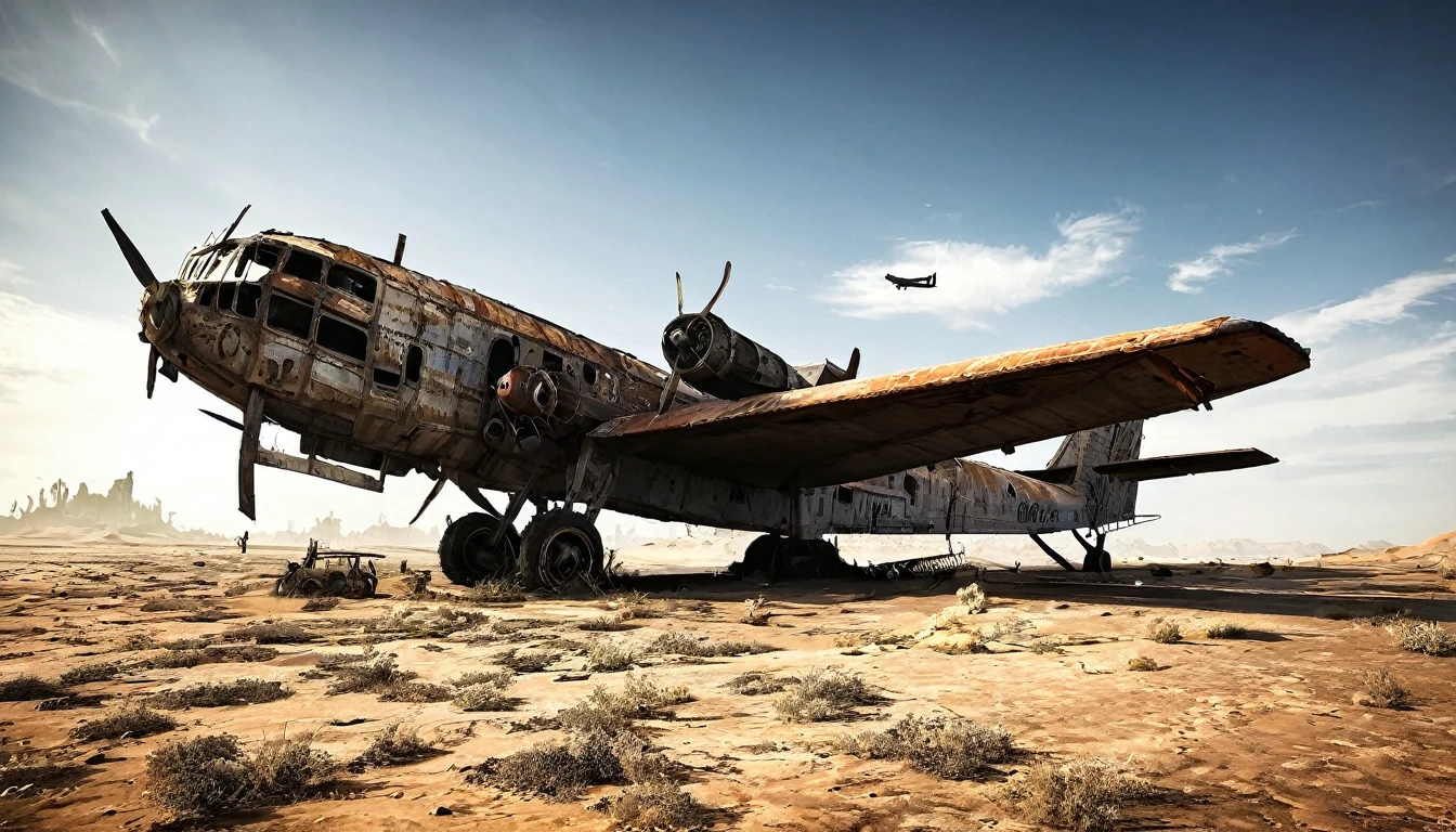 plane desert post apocalyptic
