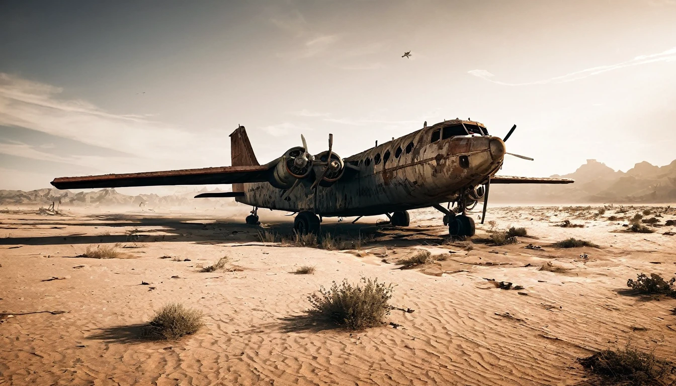plane desert post apocalyptic