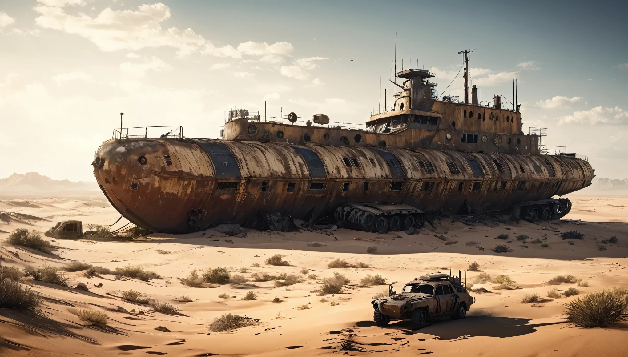 submarine desert post apocalyptic