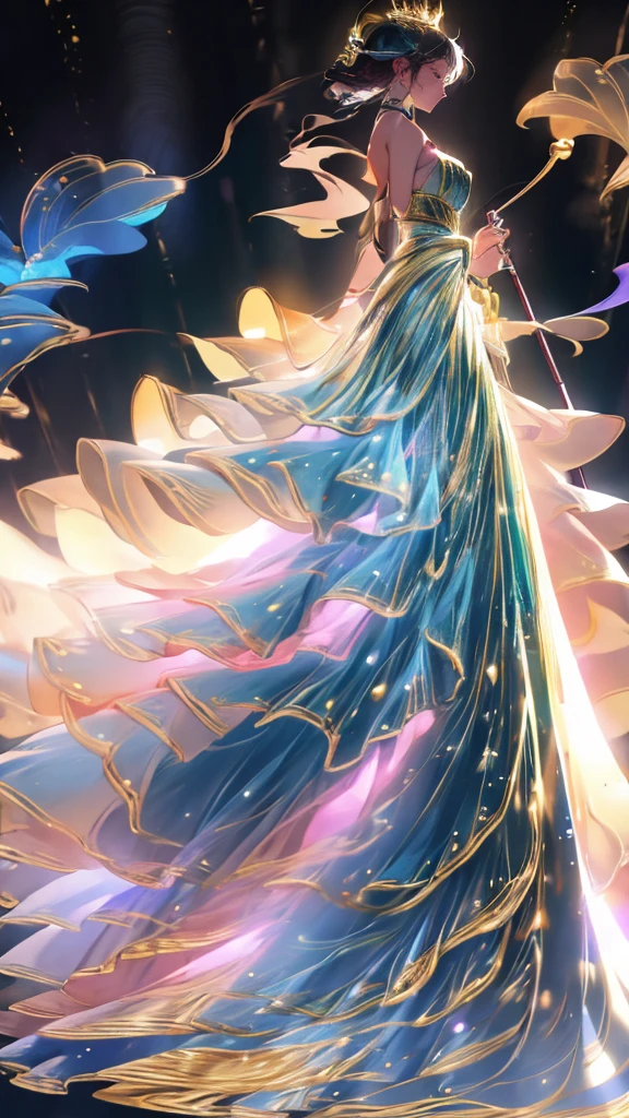 (((8k))), (((High resolution))),((Highest quality)),Beauty,Wizard,,battle mode, yellow aura swirling around the body,fog,mystic atmosphere,Serious face,Cane,Caneを右手に握っている,Shrine garden,SakuraFubuki,Ultra-realistic,8k,Ultra-fine,Super detailed