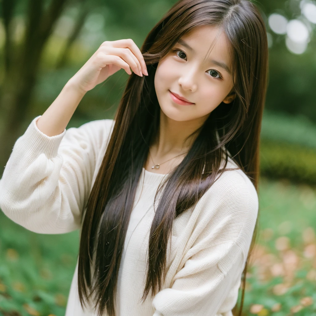 Young girl, long hair