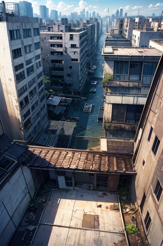 Rooftop、No people、Abandoned Building