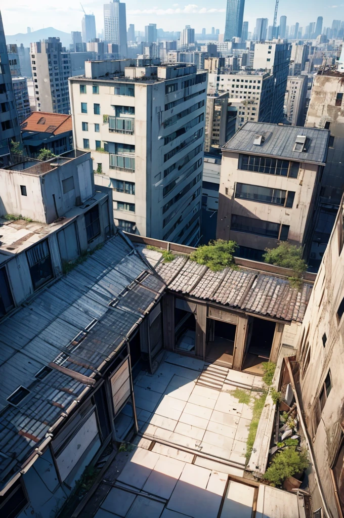 Rooftop、No people、Abandoned Building