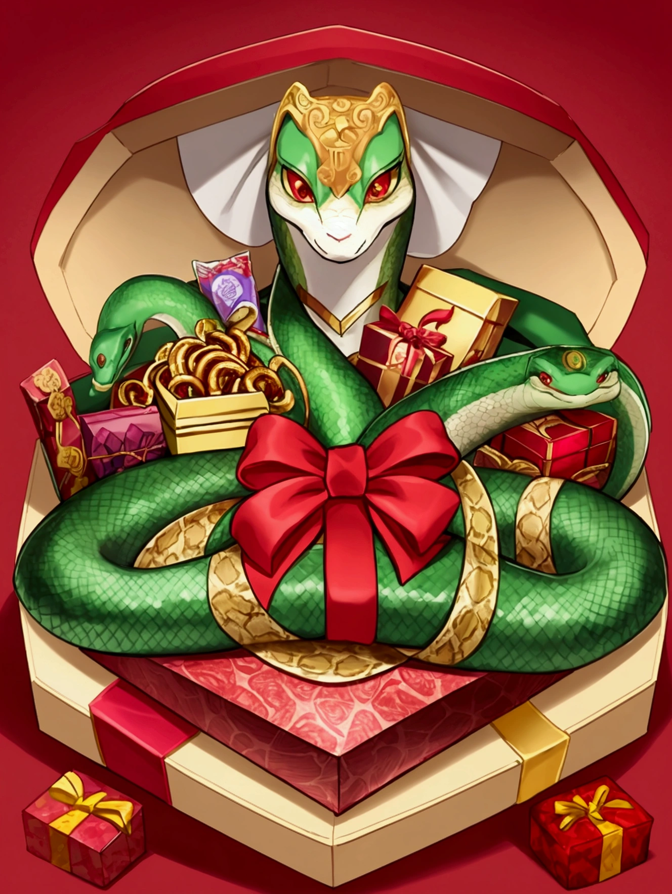 Snake Year God of Wealth Lucky Bag Gift Box