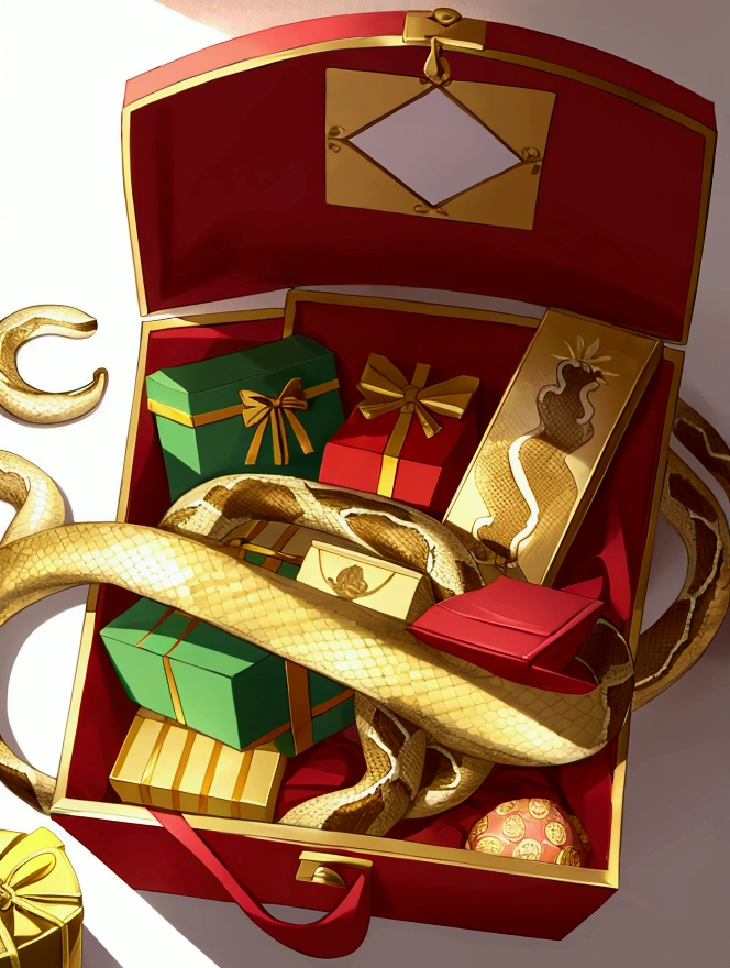 Snake Year God of Wealth Lucky Bag Gift Box