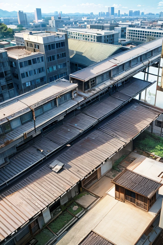 Rooftop、No people、Abandoned Building