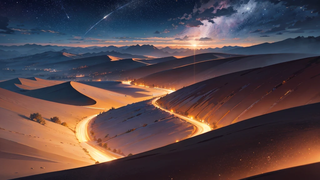 Desert, at night