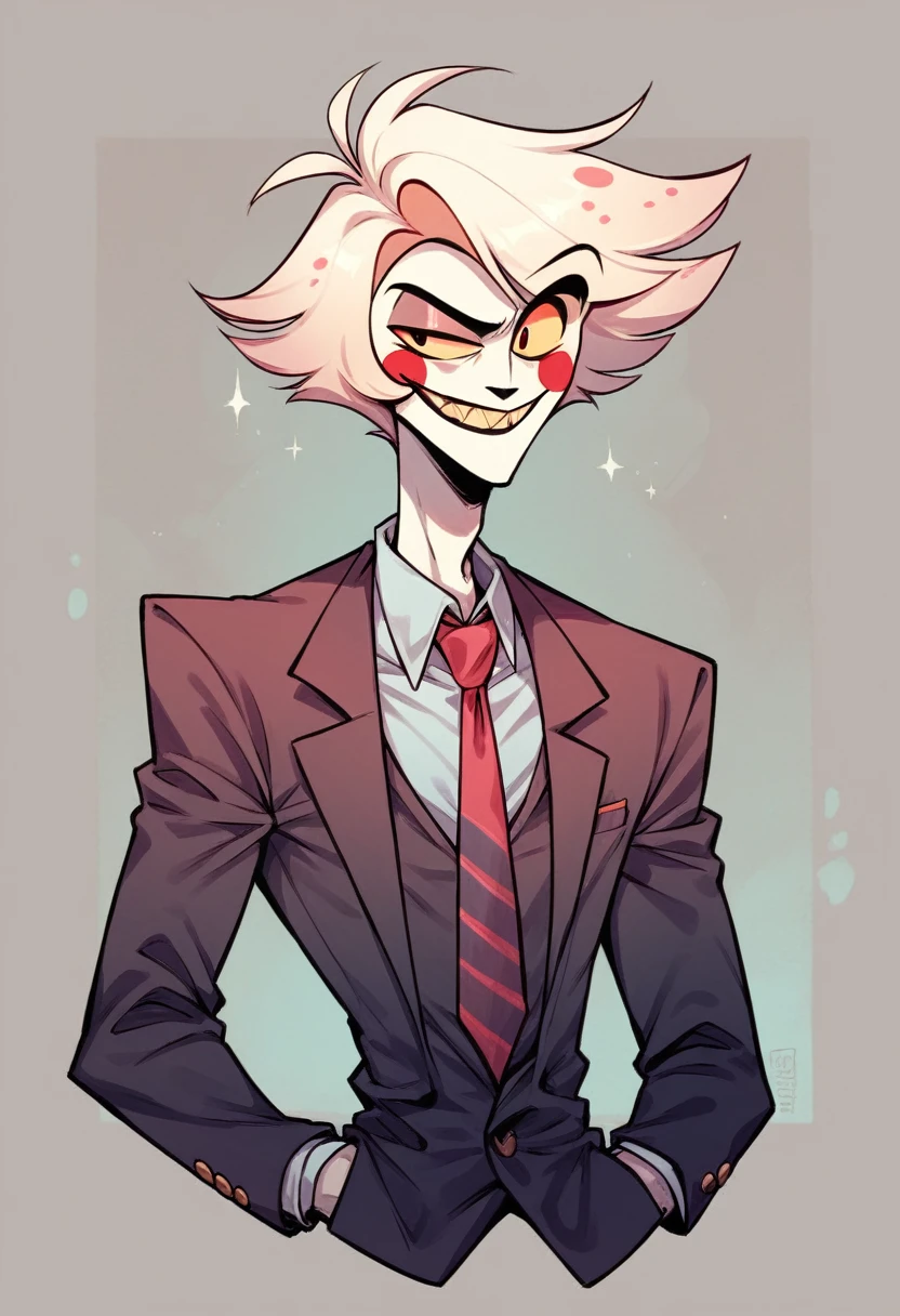 Hazbin Hotel American Animation,male,suit,tie
