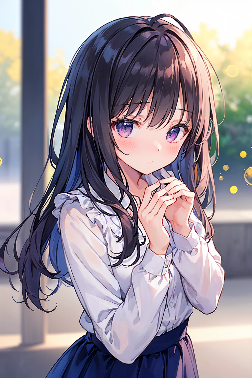 (masterpiece),Highest quality, cute girl leaning on a wall, Embarrassing, blush, Intimate moments, cute, Cropped shirt, Looking down, High Angle, close, BREAK she is Embarrassing, she is blush, She is beautiful, cute imgae,((Highest quality)), (Very detailed), (High-definition CG synthesis 8K wallpaper), 高いly detailed, 高い-definition raw color photos, Professional photography, (((Bokeh))), Written boundary depth,