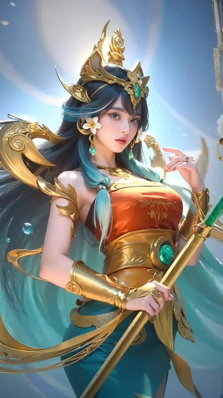 (Best quality,4K,8K,A high resolution,Masterpiece:1.2),Ultra-detailed,Realistic,Photorealistic:1.37,Fashionab,Trendy,1 girl,gorgeous chinese models,Unique colors and unique design fashion, Fashion show, Cool fashion model,Oriental dress,silkouette,Decorated with intricate patterns and bright colors,Reveals long hair, fashion show venue,lighting,music,applause,Tall figure,self-assured,Anatomically correct,surrealism,Ultra-fine details,Photographic realism:1.3