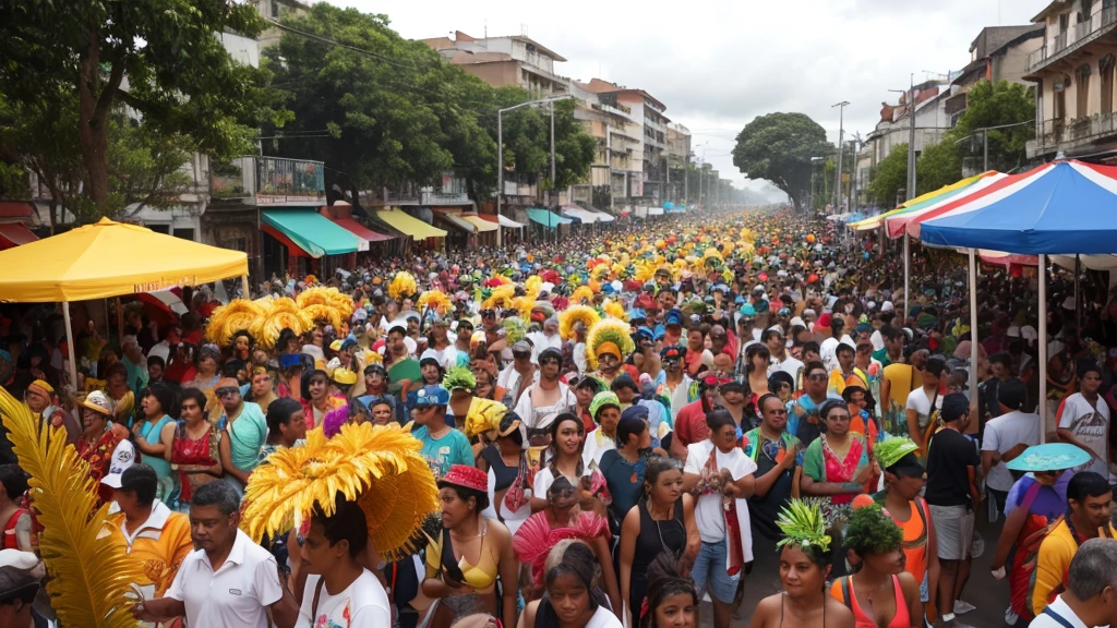 A distant view of the Samba Carnival