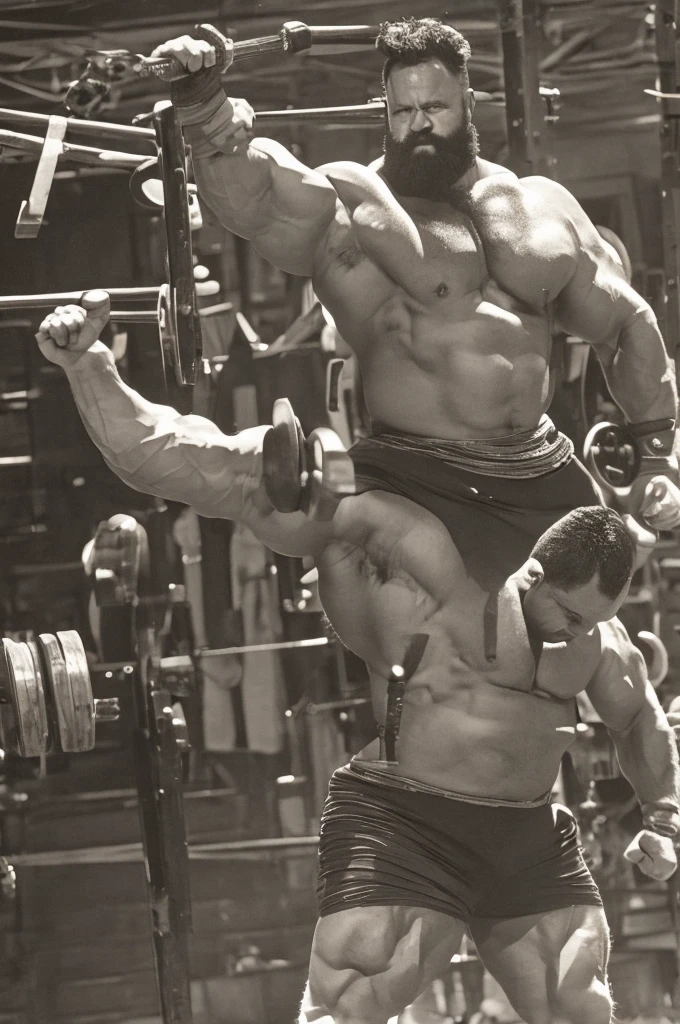 a strong burly man, muscular man