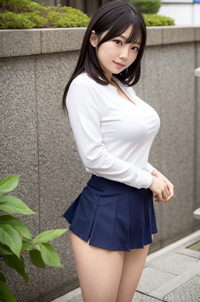 Japanese girl shows off her panties