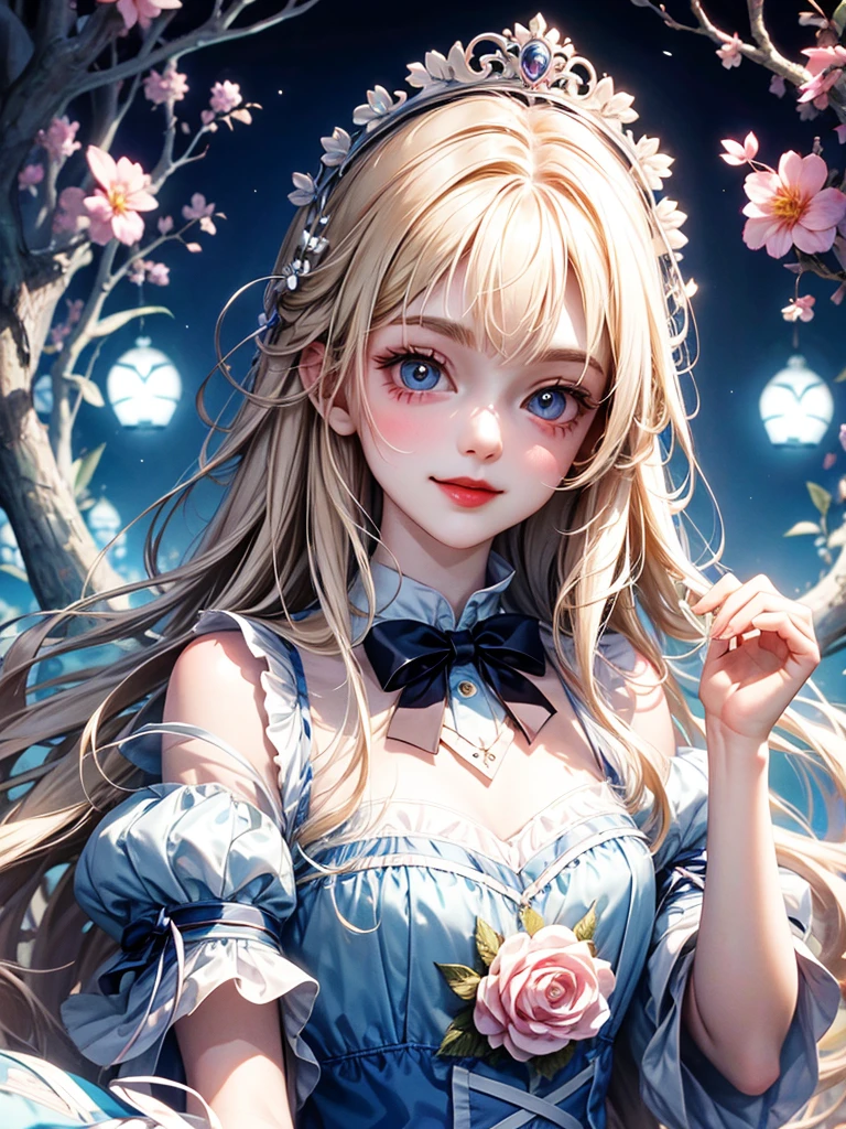 delicate Big eyes I have long hair Cute girl smile Alice in Wonderland