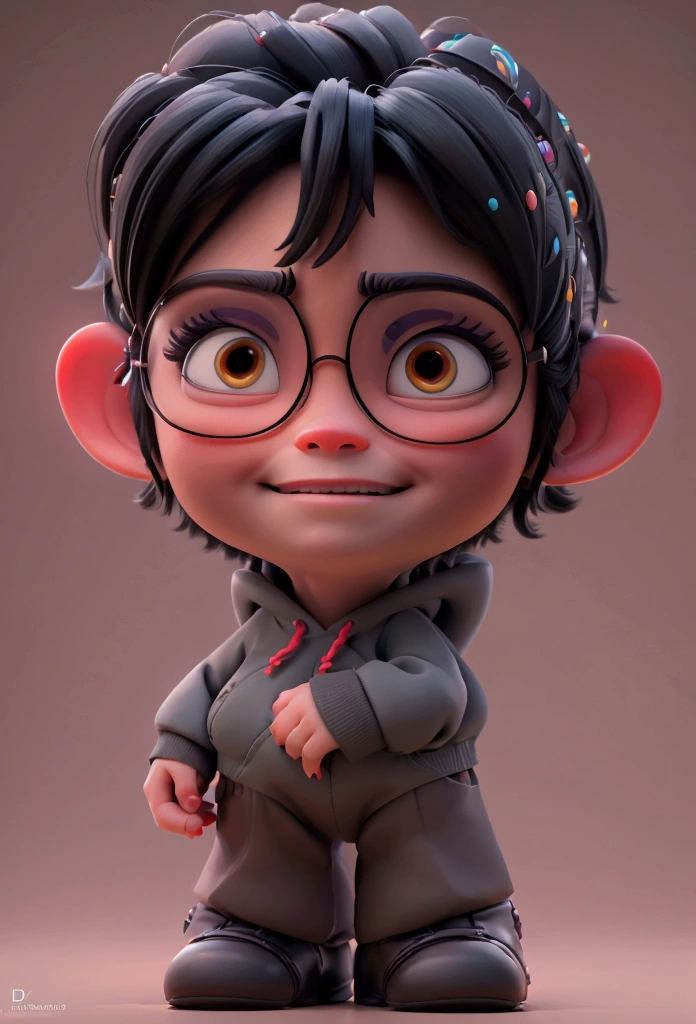Cartoon character of a man wearing black glasses and a blue shirt, um personagem animado, Caractere estilizado, animation style rendering, 3D estilizado, Arnold Maya render, 3 d render stylized, toon render keyshot, Personagem 3D, Personagem 3D, 3d rendering stylized, 3 d character render, personagem de desenho animado, Personagem de close up, Pose de personagem, (Estilo Pixar) (master part:1.2) (Bokeh) (best quality) (pele detalhada) (textura detalhada) (8k) (argila) (Cinematic lighting) (foco nítido,Senta e vaza a parte superior do corpo
