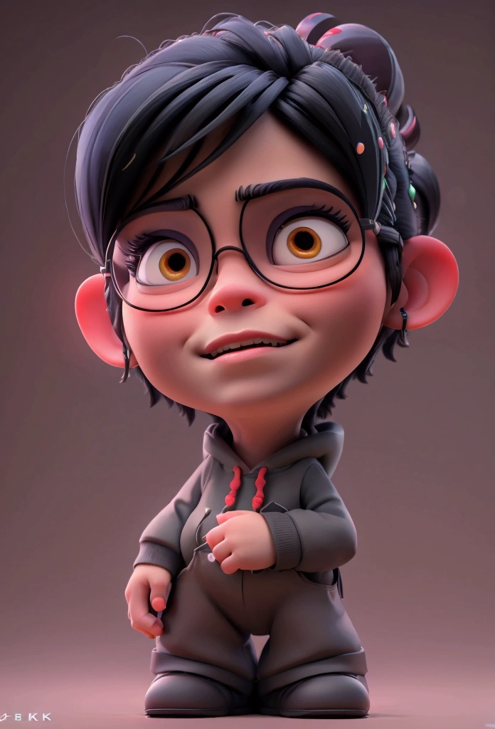 Cartoon character of a man wearing black glasses and a blue shirt, um personagem animado, Caractere estilizado, animation style rendering, 3D estilizado, Arnold Maya render, 3 d render stylized, toon render keyshot, Personagem 3D, Personagem 3D, 3d rendering stylized, 3 d character render, personagem de desenho animado, Personagem de close up, Pose de personagem, (Estilo Pixar) (master part:1.2) (Bokeh) (best quality) (pele detalhada) (textura detalhada) (8k) (argila) (Cinematic lighting) (foco nítido,Senta e vaza a parte superior do corpo