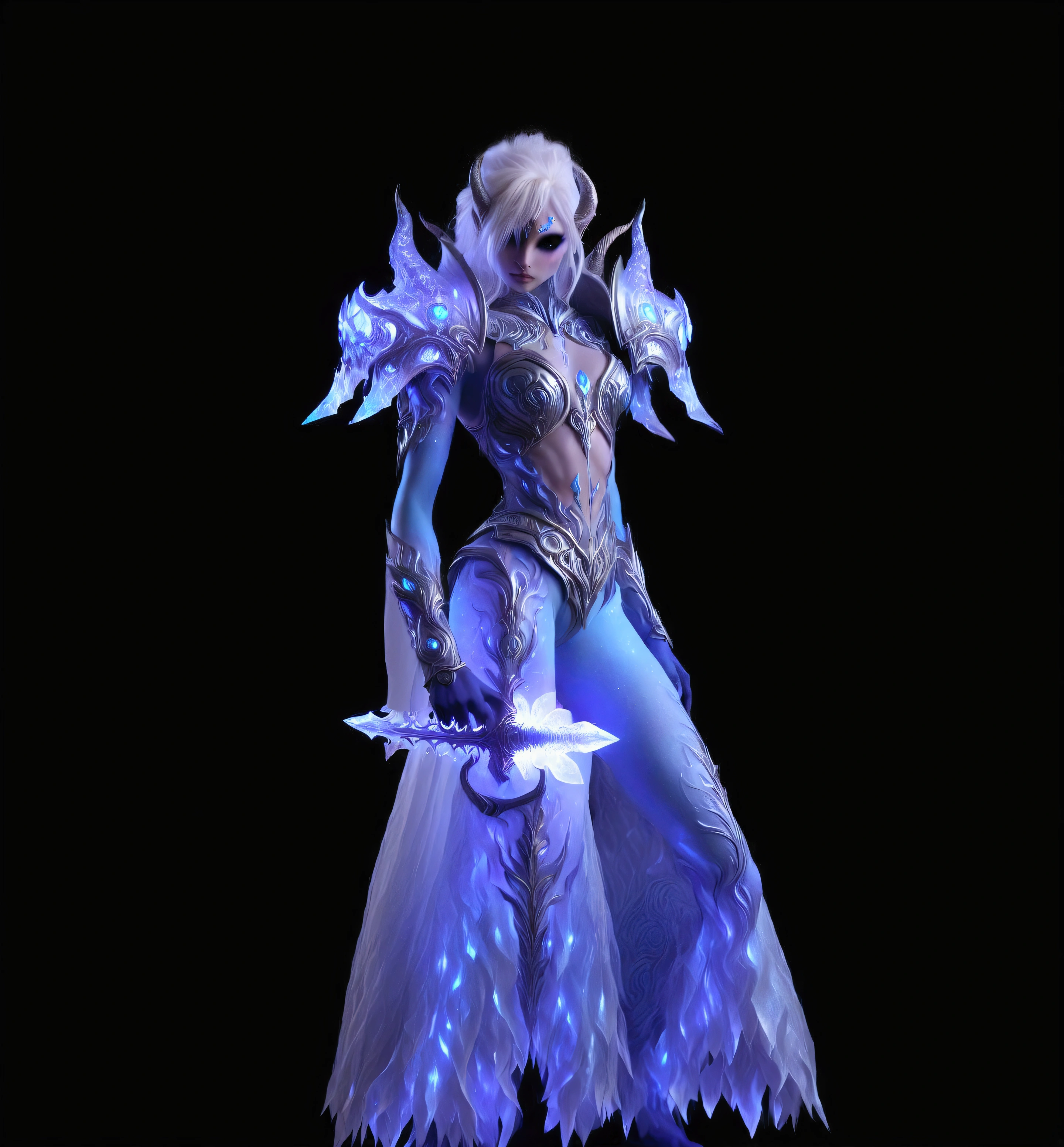 a close up of a person in a costume holding a sword, clothed in ethereal battle armor, in opal armor, intricate iridescent opal armor, ice mage, clothed in ethereal armor, sliver ice color reflected armor, world of warcraft elven druid, warcraft character, ice sorceress, female mage!, world of warcraft armor, female mage
