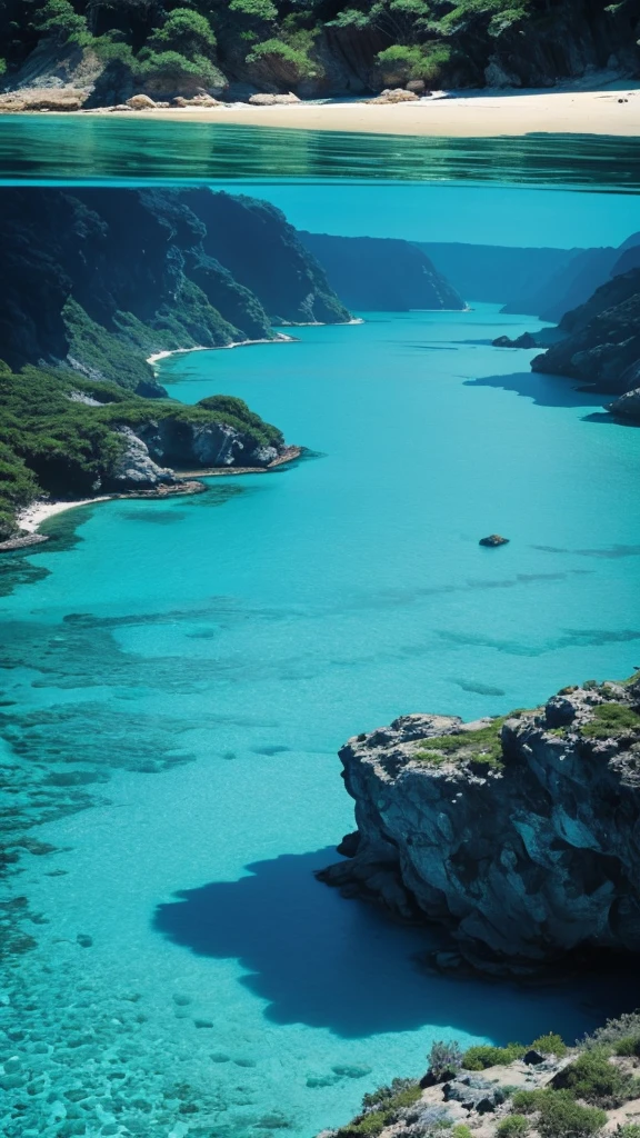 It creates a beautiful sea of very beautiful blue water that gives a lot of tranquility. I want there to be only water without people.