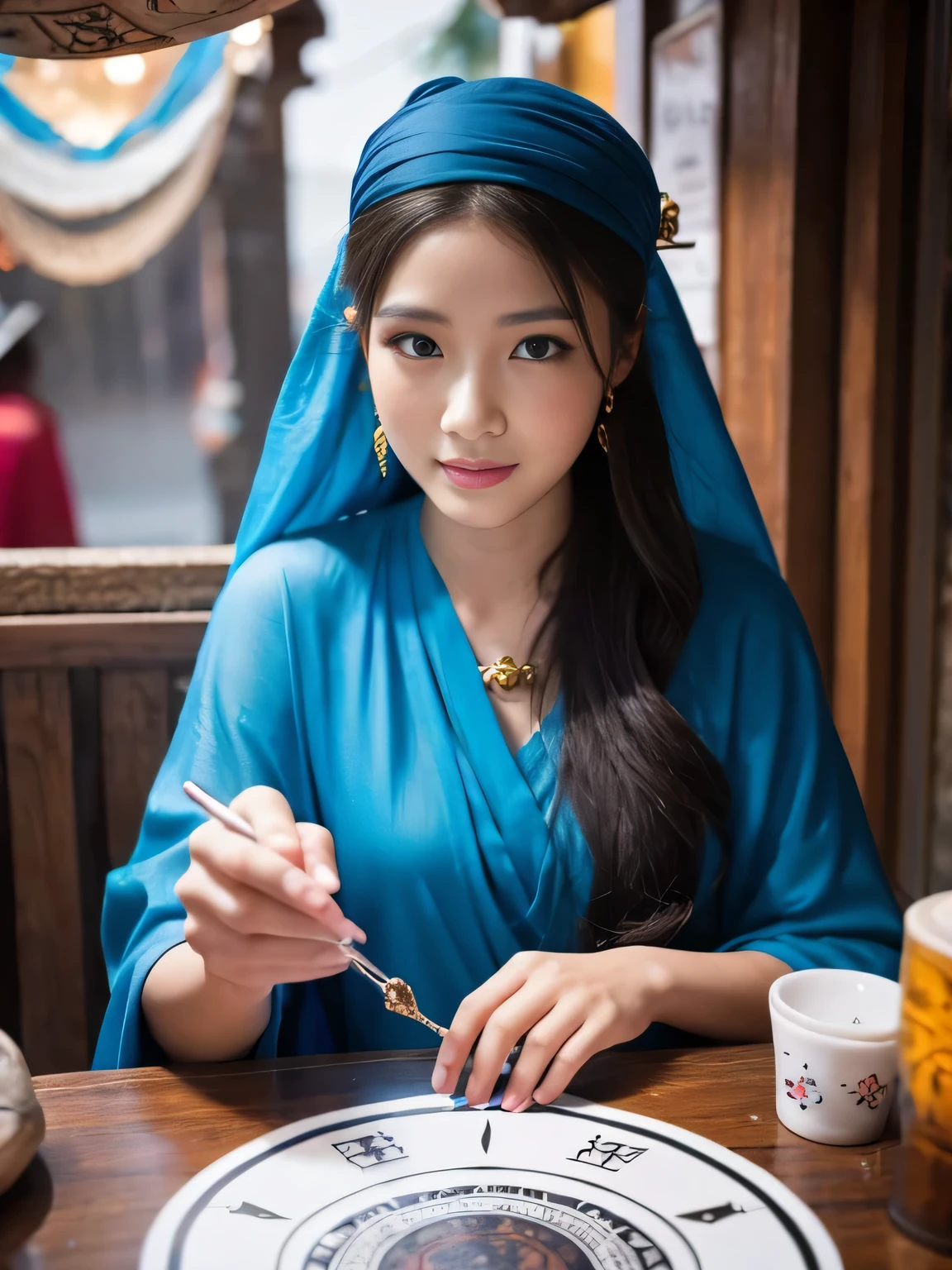 Fortune teller lady is beautiful