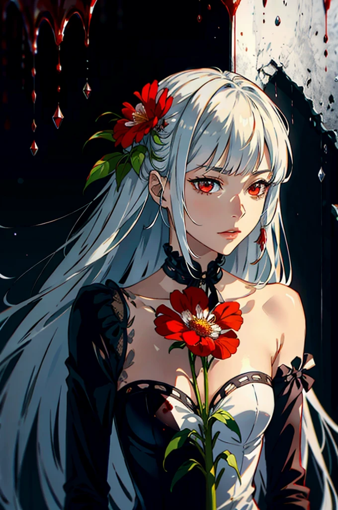 Silver and blood flower