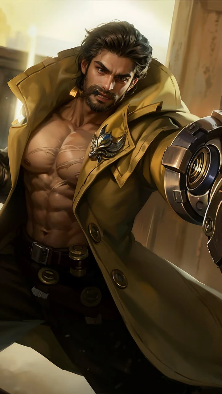 Best quality, masterpiece, detailed skin texture, detailed clothes texture, detailed face, super detail, 8k, intricate detail, 1 boy, The color doesn't change, Muscle guy, 1 guy
