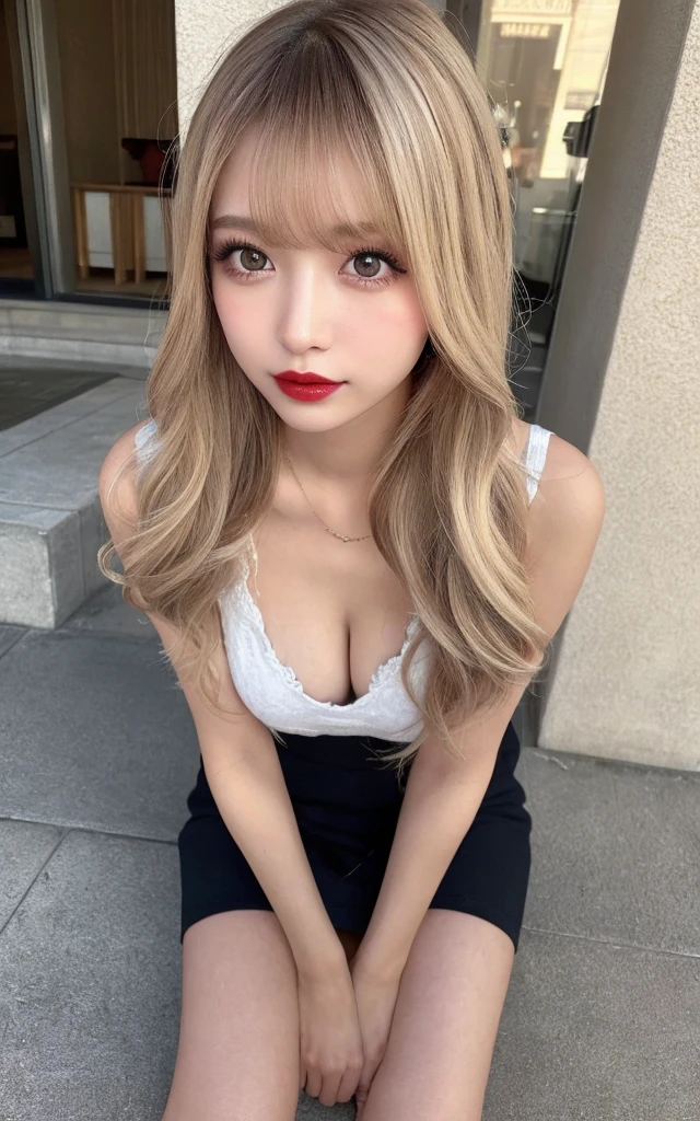 High resolution、blonde、naked、Light Hair Color、Tanned hair、sexy、blonde、Thin legs、Beautiful eyelashes、High resolution、Zoom out、20-year-old、Below the knee, Wide viewing angle、Highest quality、Very detailed、Fine details、High resolution、デンデ8K wallpaper、Beautiful eyes in every detail、Random Cute Hairstyles、F cup breasts、Natural lip color