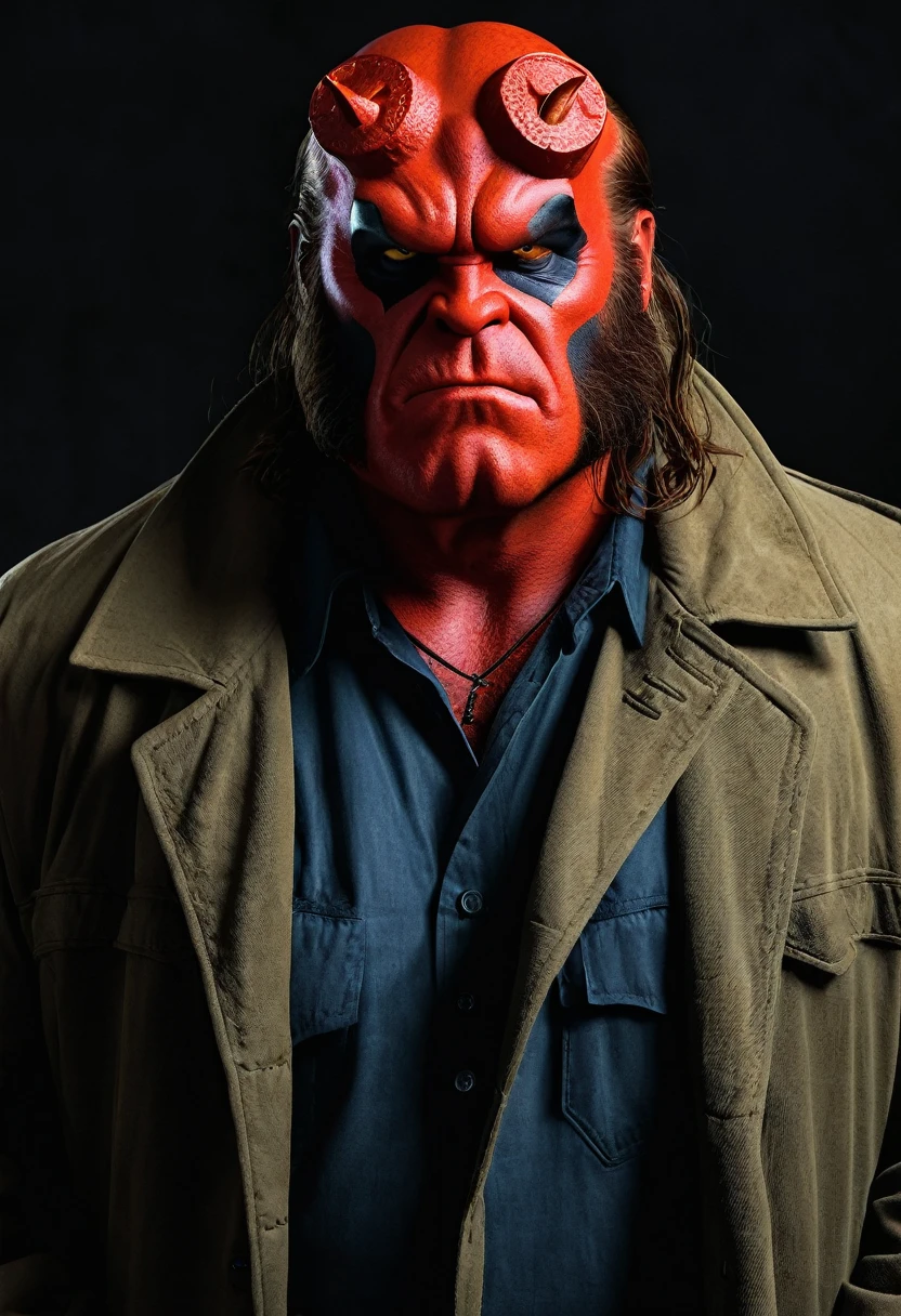 David harbour  as Hellboy realistic as movie description