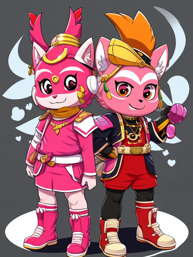 Pink mascot, Has 8 rebel culture traits, Distinctive features, Jiangxi&#39;s IP is rich in originality and design, A cute image that matches the characteristics of the times, Great affinity and communication Cute little animals Fluffy, anime, modern art, Ultra-high resolution