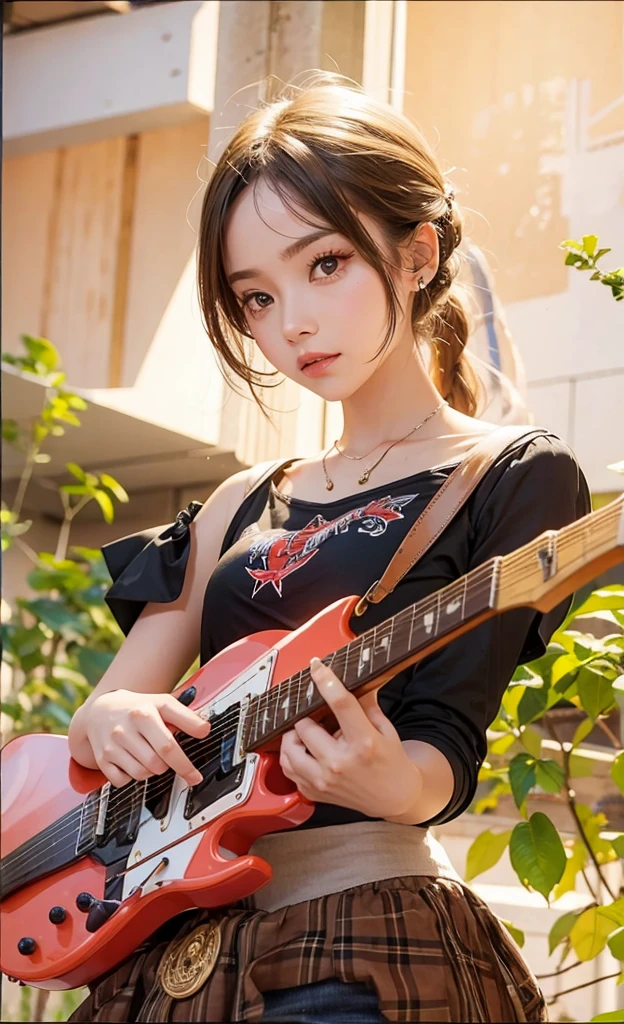 Girl holding guitar